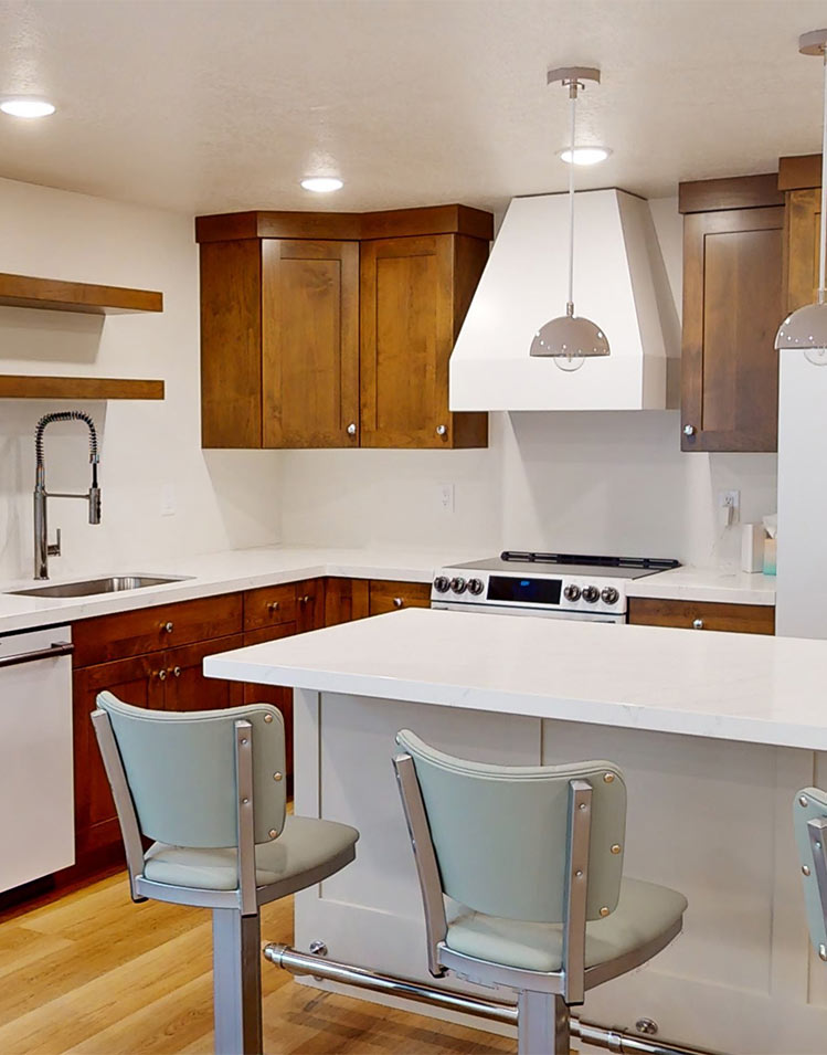 Bright Kitchen in basement remodel