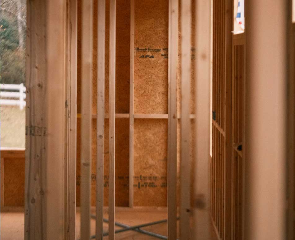 Framing the structure of a new home addition